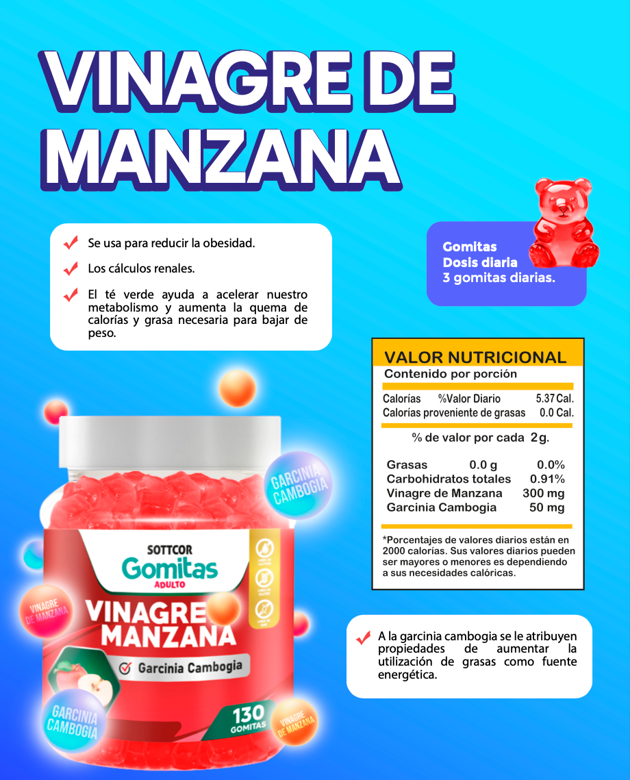 Gomitas de Vinagre de manzana