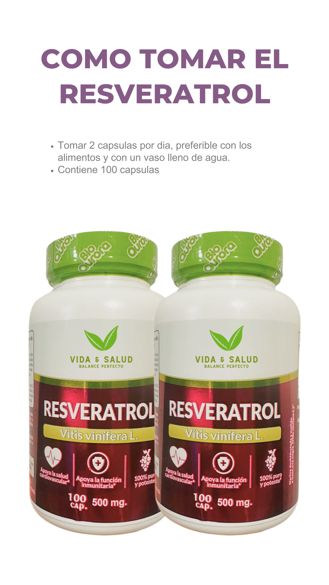 Resveratrol 100 Capsulas